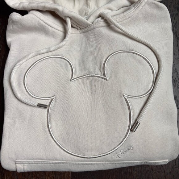 H&M x Disney Hoodie with Mickey Mouse Motif (Cream) - Size Small - Picture 3 of 8